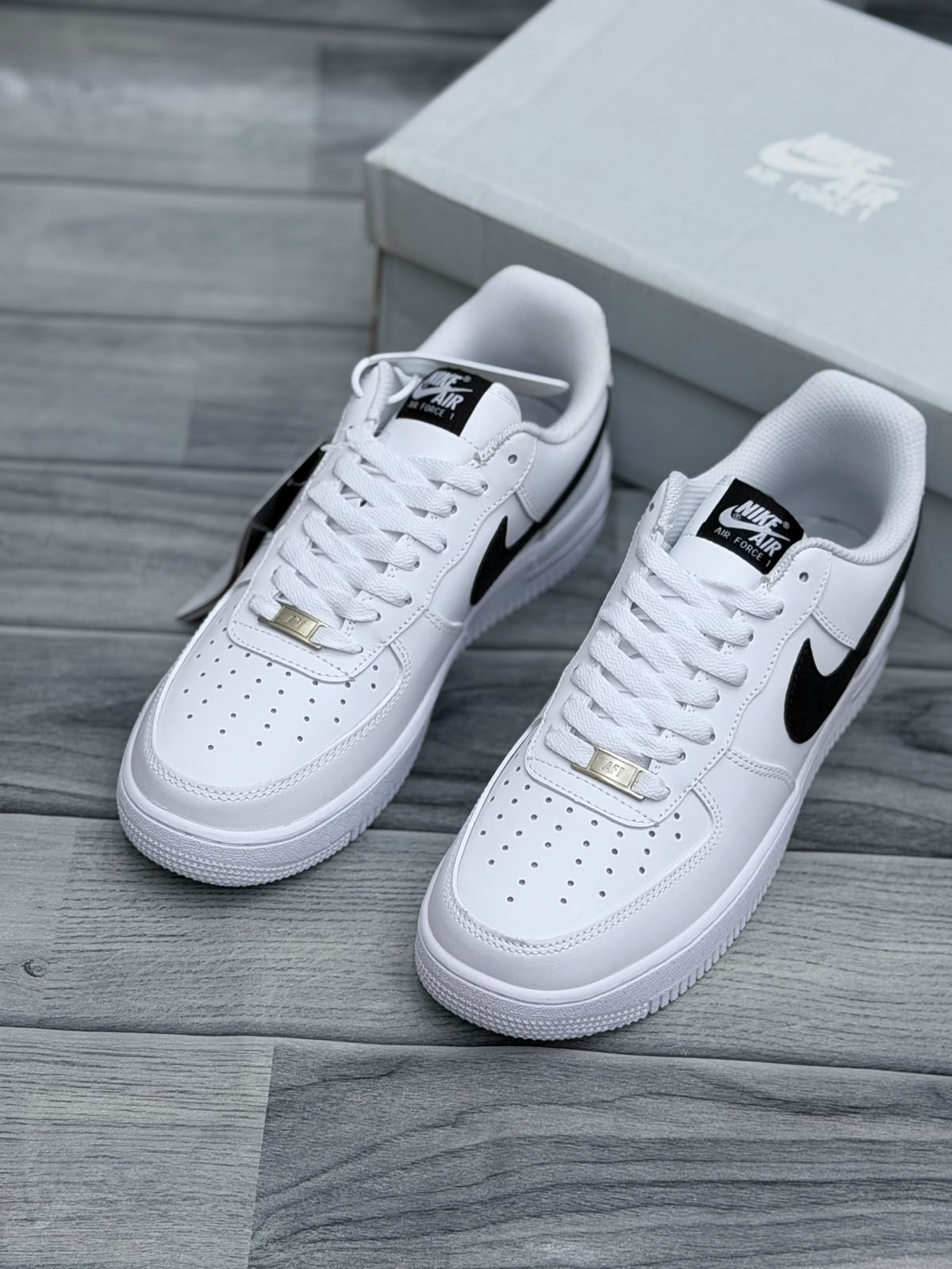 Nike Air Force 1 Top Premium Original white black men's sneakers