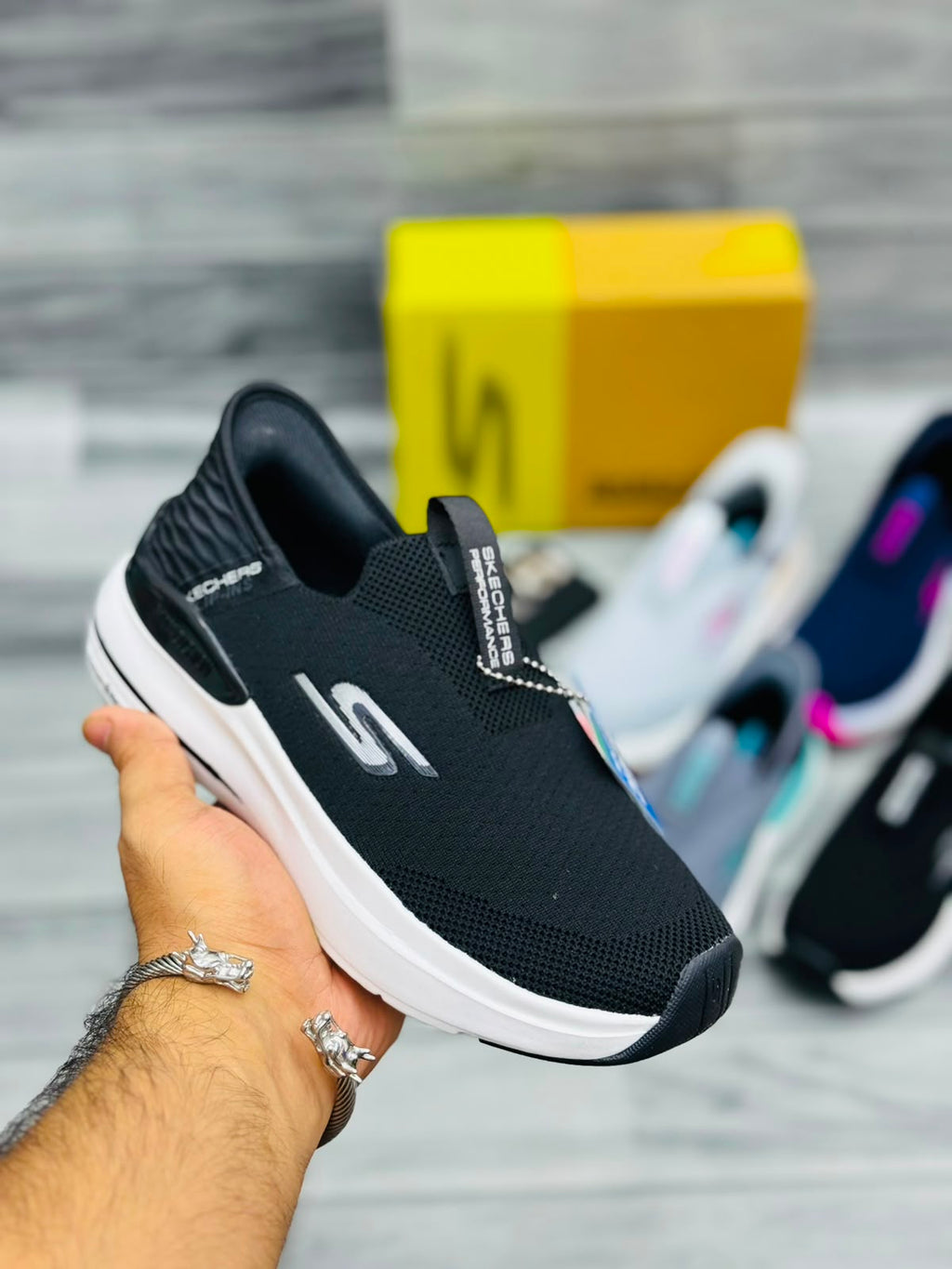 Skechers Hyper Burst Women's Slip-On Sneakers | Black