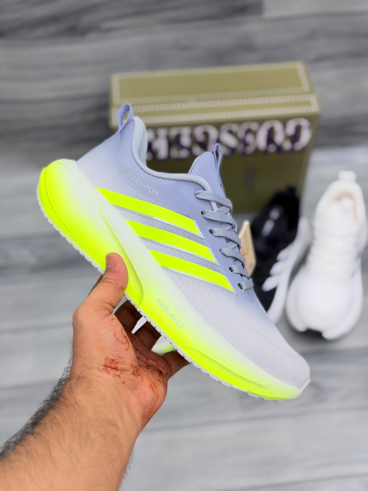 Gossgeke Chunky Sneakers | Casual Running Shoes | Neon Green