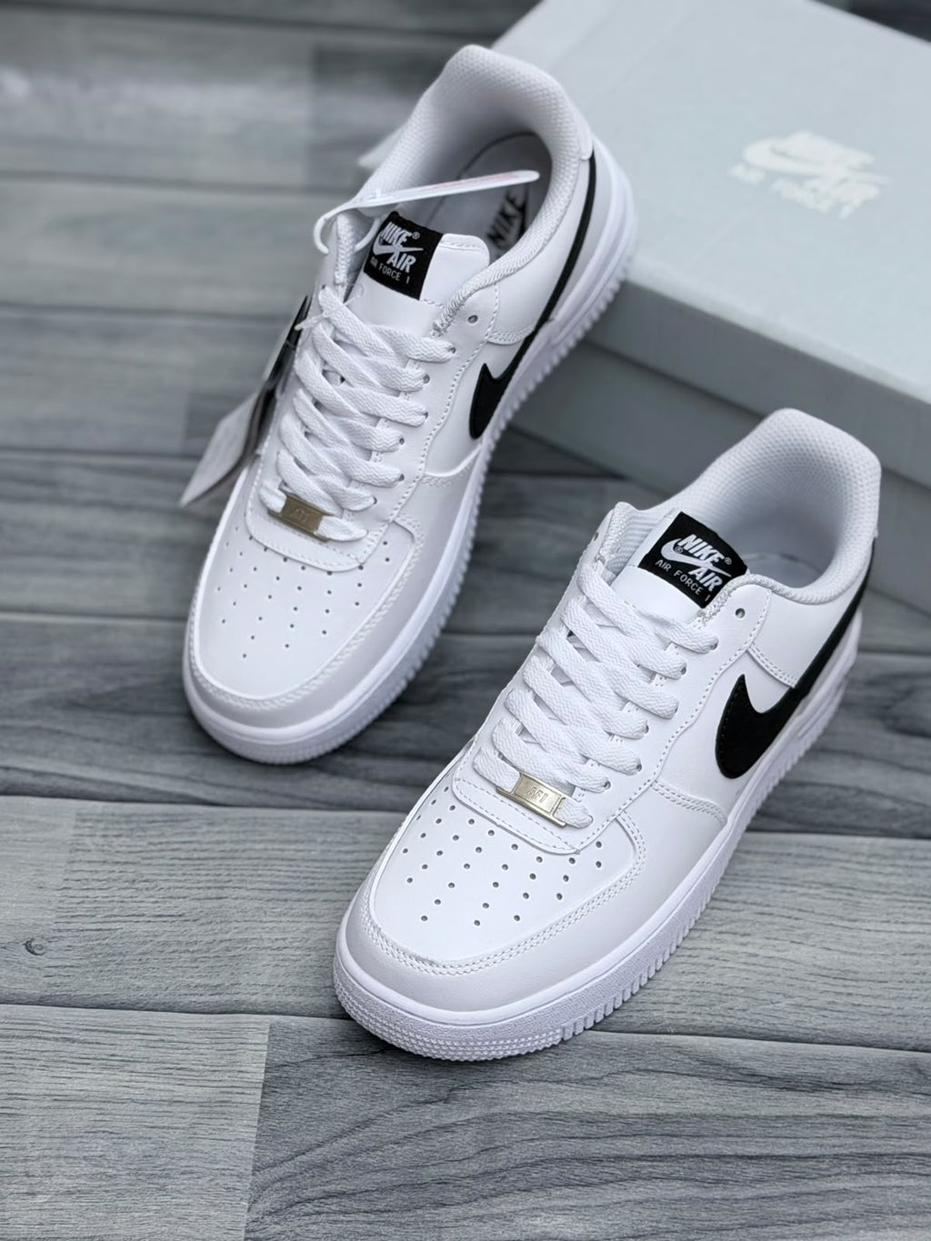 Nike Air Force 1 Top Premium Original white black men's sneakers