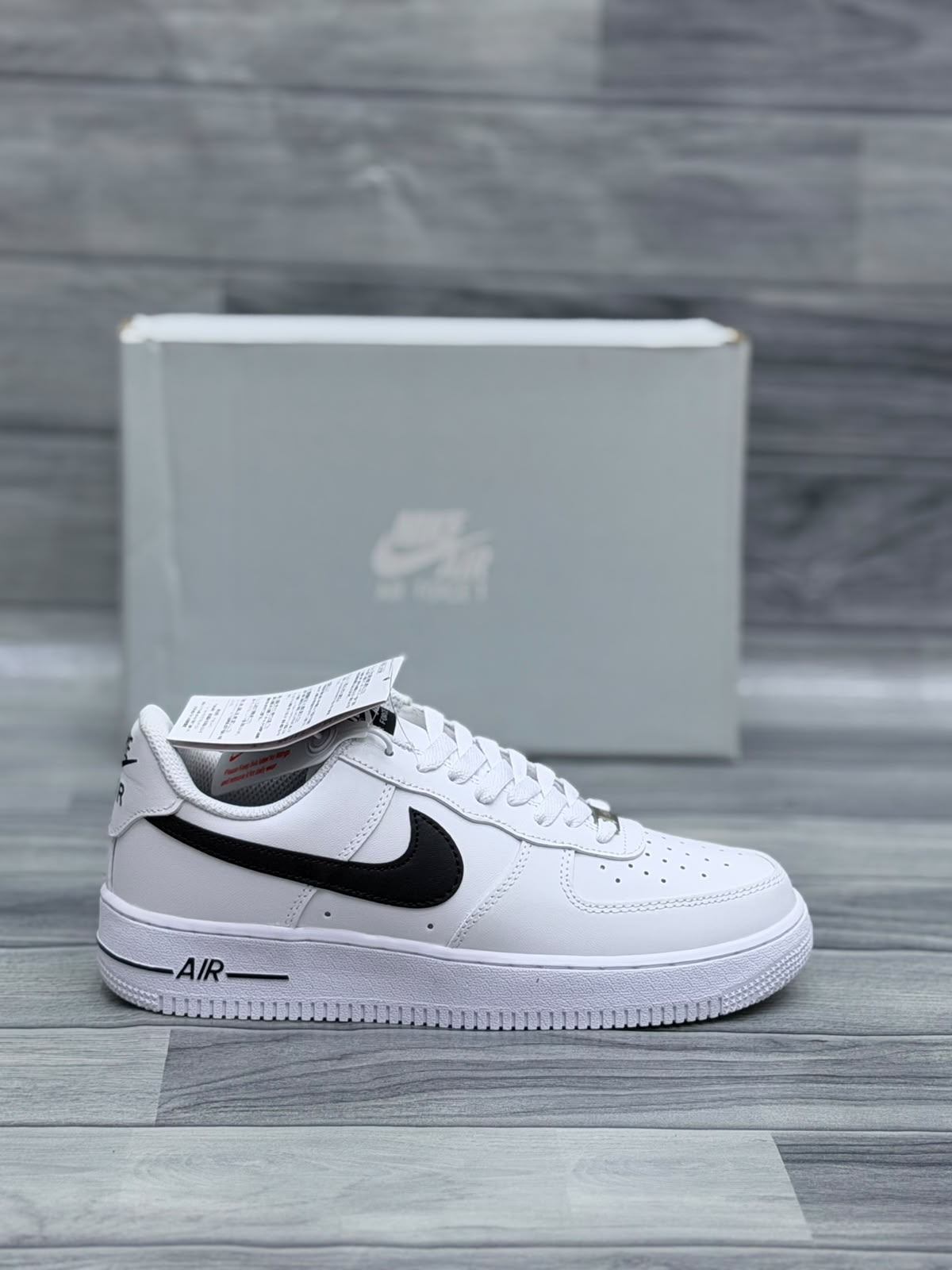 Nike Air Force 1 Top Premium Original white black men's sneakers