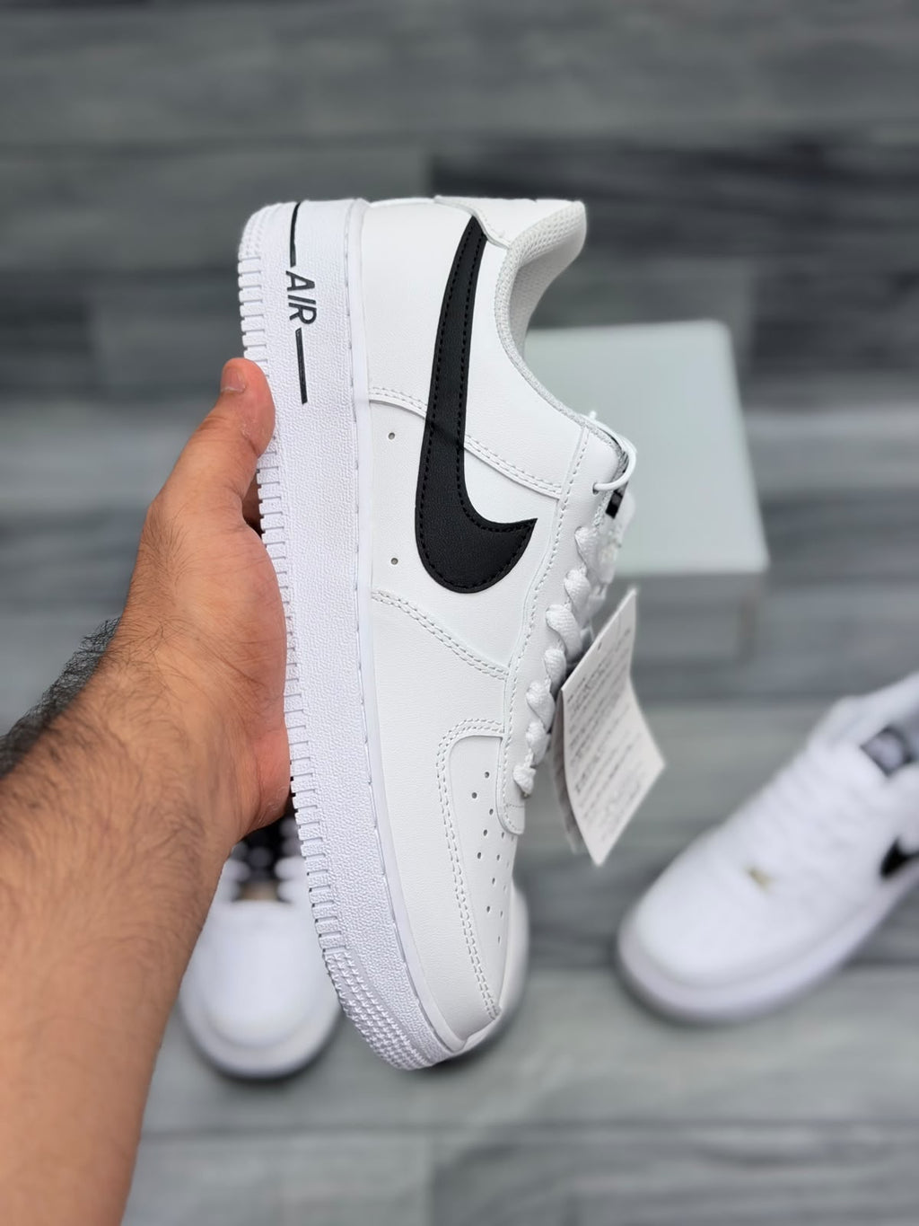 Nike Air Force 1 Top Premium Original white black men's sneakers