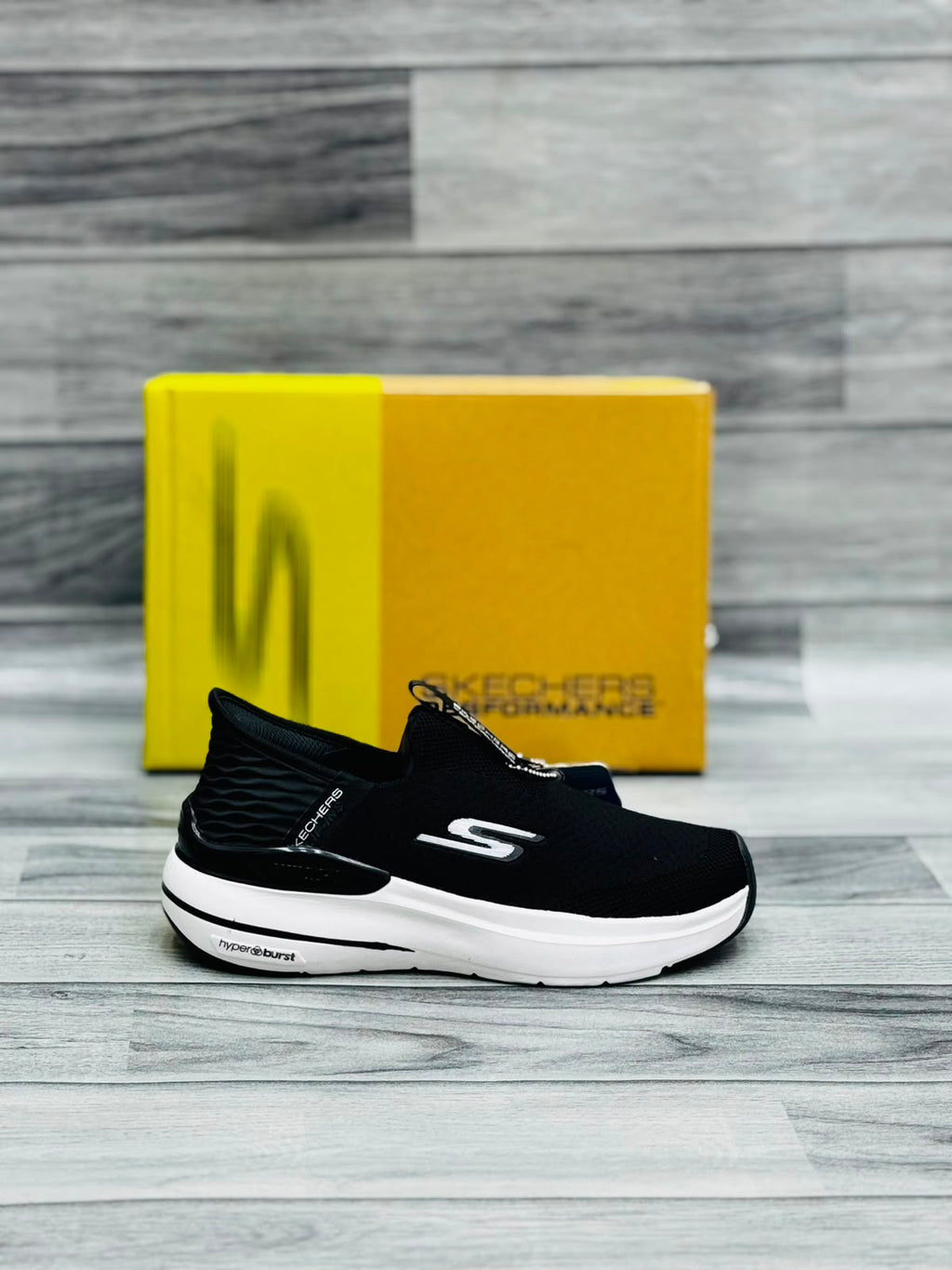 Skechers Hyper Burst Women's Slip-On Sneakers | Black