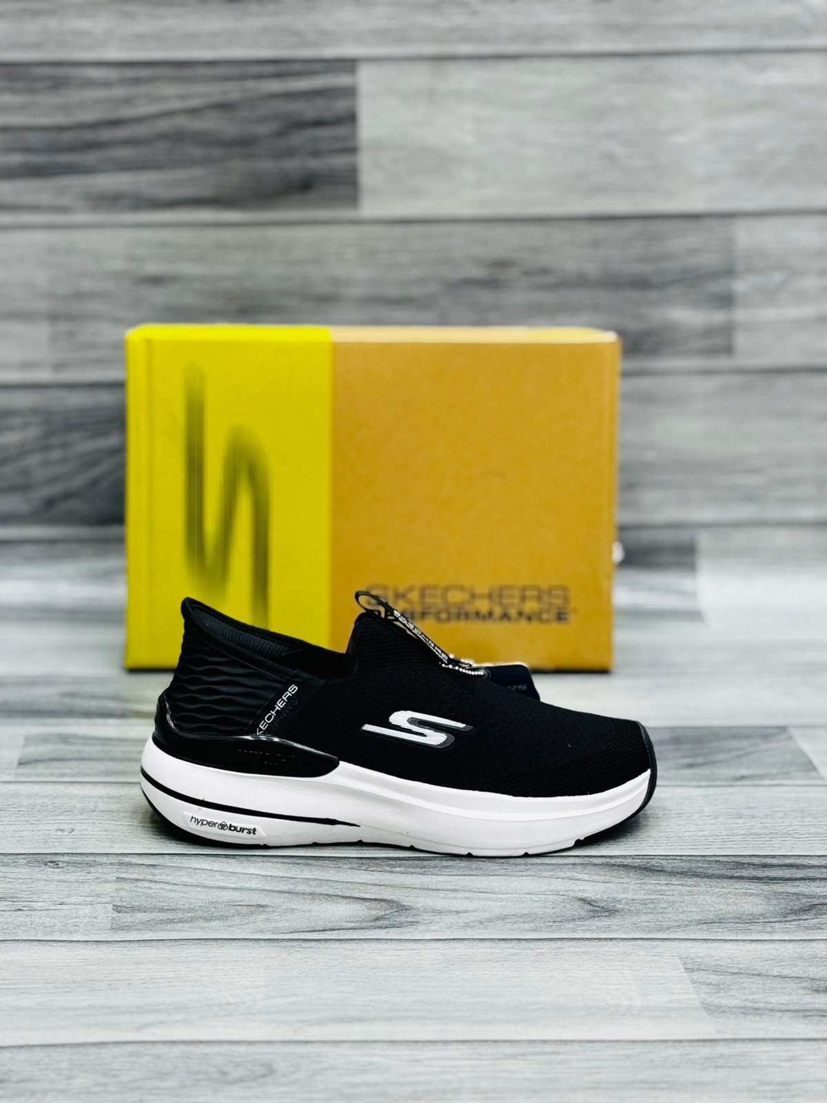 Skechers Hyper Burst Women's Slip-On Sneakers | Black