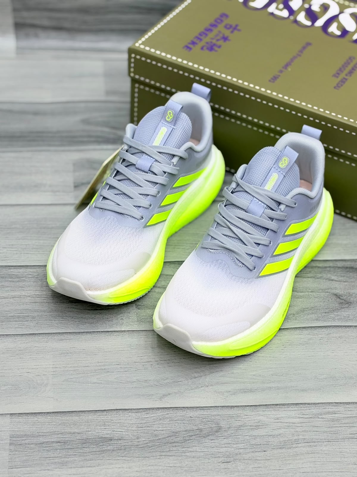 Gossgeke Chunky Sneakers | Casual Running Shoes | Neon Green